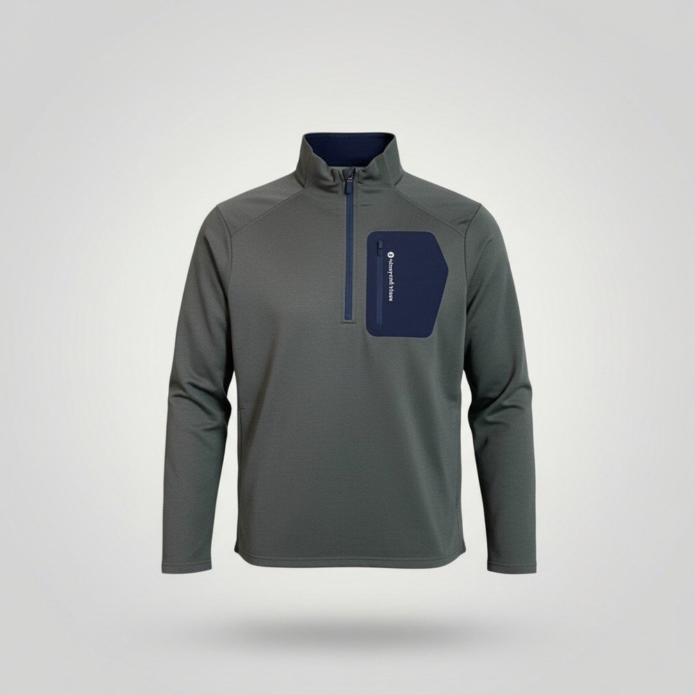 Vineyard Vines Performance Pullover Mens Medium‎ Grey Quarter Zip Coastal Preppy